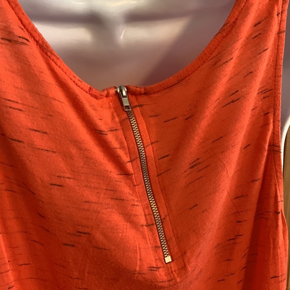 Orange tank top with zipper back - Picture 4 of 6